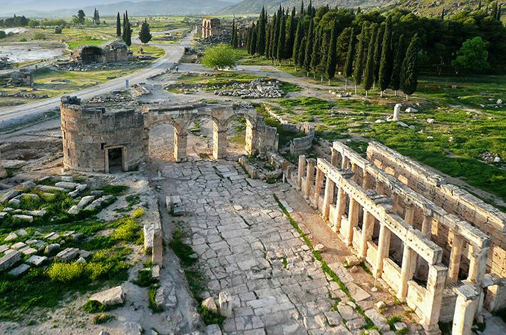 Denizli Hierapolis Archaeological Site  Pamukkale City of Water and Faith Hierapolis Hiera Wife of Telephus    Ancient City on UNESCO World Heritage List 