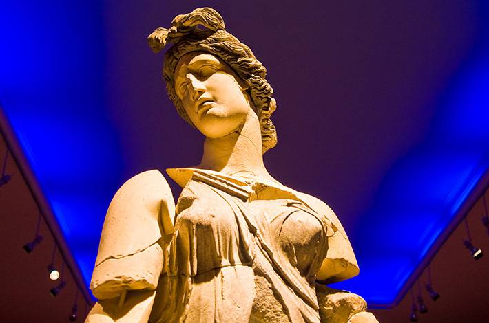 "Antalya Archeology Museum Marsyas Statue  Greek Mythology Phrygian Satyr   Perge Theatre Hall  "