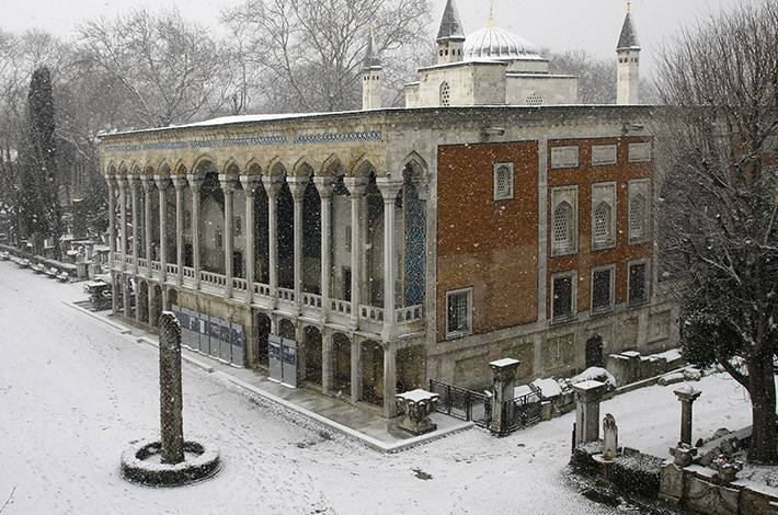 Istanbul Archeology Museum Exterior Shooting Osman Hamdi Bey Tiled Pavilion Oriental Works Cagaloglu Classical Building   Neo Classic Winter