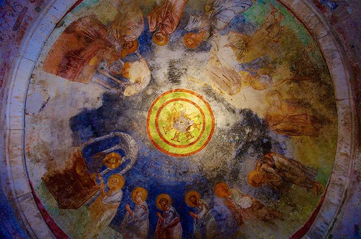 Antalya St.Nicolas Monumental Museum  12 Apostles  Birth of Jesus  Anatolian Christianity History  Fresco  Wall Painting  Dome 
